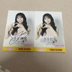 AKB48 秋山由奈 TOWER RECORDS 直筆サイン入りポストカード 橋本恵理子 直筆サイン入りポストカード 名残り桜 タワレコ AKB48