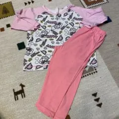 ピンクパジャマ　上下セット　春〜夏　100