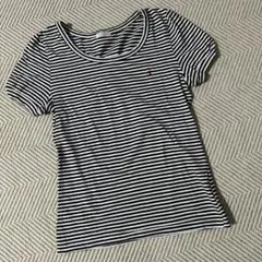 ドゥファミリー　ボーダーTシャツ　 半袖 ボーダー Tシャツ さくらんぼ刺繍のサムネイル