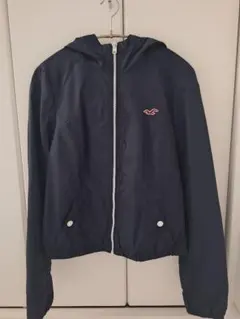 Hollister フード付きネイビージャケット S
