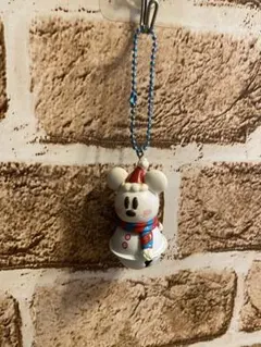 ディズニーミッキーマウス 雪だるま 鈴 キーホルダー