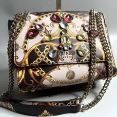 GUESS y2k バロック柄 ビジュー チェーンショルダーバッグのサムネイル