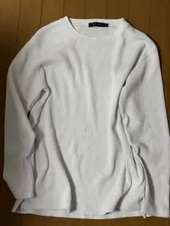 ロングティーシャツ　ロンティー　ロンT ロングTシャツ　レイジブルー　ワッフル