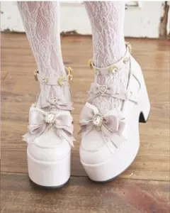 【Msize】LIZLISA リズリサ ハートビジュープラットフォームローファー