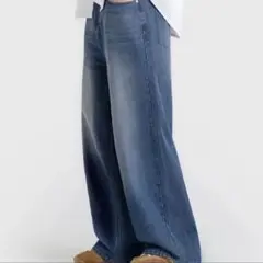 LEMAIN SECOND ヴィンテージキャットウォッシュワイドデニムパンツ