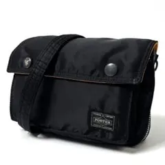 【美品】PORTER タンカー フラップ ショルダーバッグ ブラック