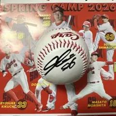 広島東洋カープ 中村奨成選手　直筆サインボール 2026沖縄キャンプ限定球