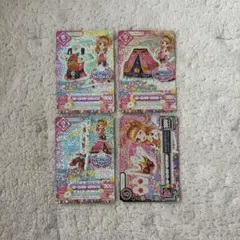 アイカツカード ドリーミークラウン スリーピンクオーロラコーデ 4枚セット