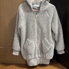 もこもこボアブルゾン フード付き