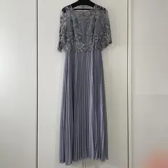 結婚式・パーティードレス　ブルーグレー