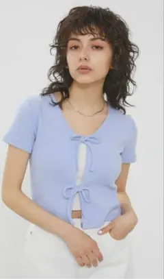 LAGUA GEM フロントリボン 半袖ニットのサムネイル