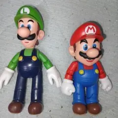 マリオ ルイージ 可動フィギュア　2体セット