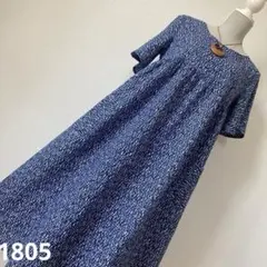 浴衣リメイクワンピース1805　浴衣反物　ゆったりワンピース　フレア袖