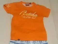 GOTCHA オレンジ プリント Tシャツ