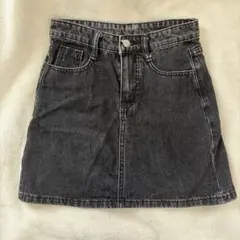 ブラック デニム ミニスカート