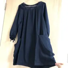 ページボーイ　チュニック　紺　レース
