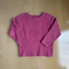 Loungedress ピンク ニット 長袖 チャイニーズラクーン