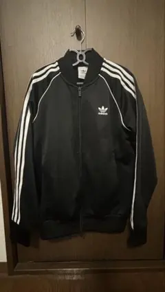 adidas ブラック トラックジャケット ジャージ