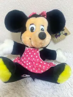 ミニーぬいぐるみ　レトロ　ヴィンテージ　ディズニー