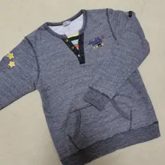 DOUBLE.B グレー トレーナー 星刺繍