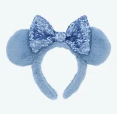 ディズニー カチューシャ フリー ミニー ブルー もこもこ