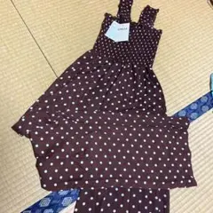 ANAP チル ドットショルダーシャーリングオールインワン 新品未使用