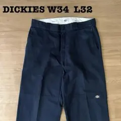 ディッキーズ ダブルニー ワークパンツ ネイビー 紺 W34 ルーズフィット古着のサムネイル