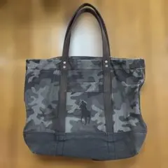 ラルフローレン迷彩柄トートバッグ キャンバス製