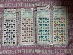 ぷっくりシール ハート ぷくぷくシール 4枚セット プニプニシール