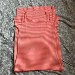 ZARA ザラ　ロングワンピース　タイト　ボーダー　オレンジ　ホワイト