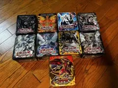 英語版遊戯王OCG 未開封Tin缶ケース 2個 ＆ 英語版未開封パックセット