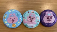 おぱんちゅ刺繍缶バッジ 3点セット