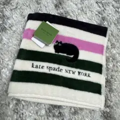 kate spade ストライプ 猫 ハンカチ