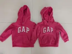 GAP ピンク フード付き トレーナー　2y