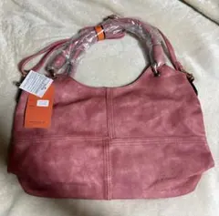 ピンク ショルダーバッグ 合成皮革