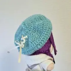 いつぬい ぬい服 【リボンベレー帽*ターコイズ】