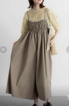 スタディオクリップ　ギャザーキャミサロペット