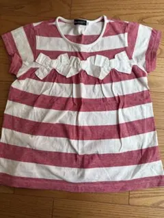 BeBe ボーダー リボン Tシャツ 140cmのサムネイル