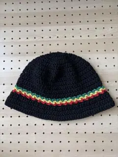 コットン　ラスタカラーバケットハット　クラッシャーハット