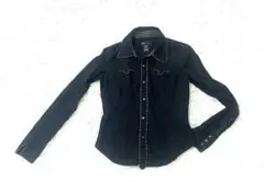 DIESEL ディーゼル ブラック 長袖シャツ フロントポケット付き　Mサイズ