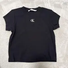 Calvin Klein Jeans クロップドTシャツ ブラック M