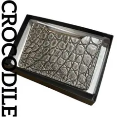新品未使用 "CROCODILE クロコダイルレザー" 名刺入れ カードケース