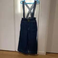 ダークデニム クロスストラップオーバーオール