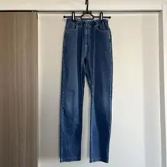 無印良品 ジャージーデニムテーパードパンツ　150cm インディゴブルー