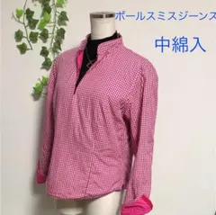 ☆Paul Smith JEANSポールスミス 中綿アウター ピンクチェック柄