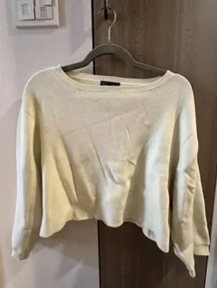 Snidel クリーム色 ショート丈ニット