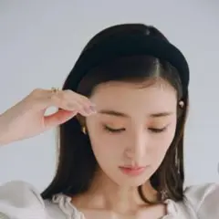 パフカチューシャ ブラック snidel