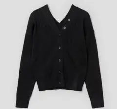 新品同様　8seconds ブラック Vネック カーディガン 長袖