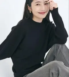 coca ドルマン　ニット　ブラック　M