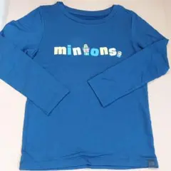 ユニクロ　ミニオンズ　 ヒートテック　長袖Tシャツ 青